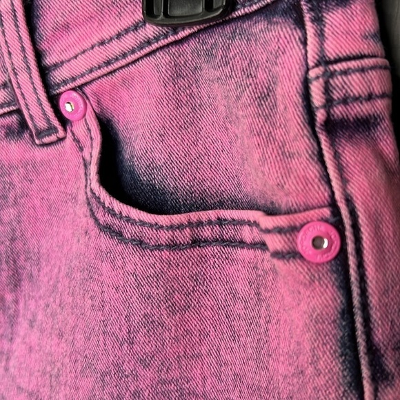 Jordache Girls Size 16 Acid Wash Midi Denim Jean Shorts - Picture 6 of 7